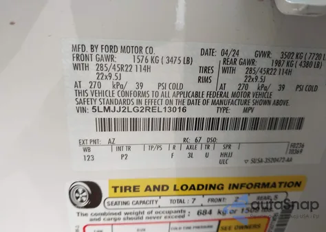 2024 Lincoln Navigator Reserve from USA, damaged, VIN 5LMJJ2LG2REL13016